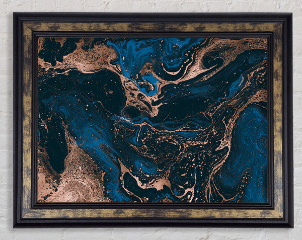 Ocean Oils And Bronze Framed Print