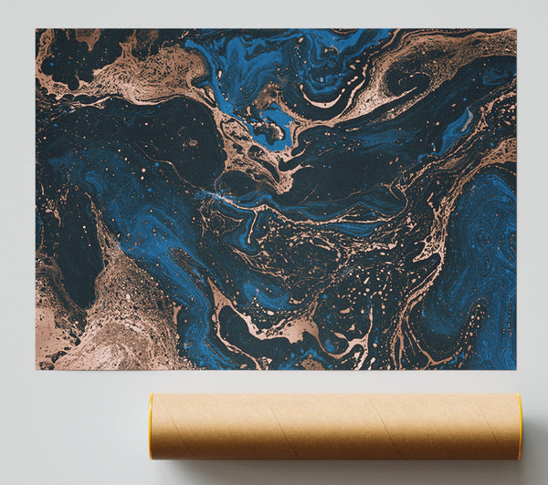 Ocean Oils And Bronze Print