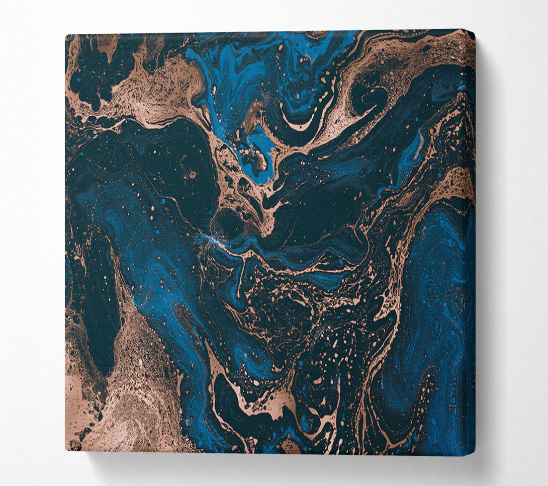  A Canvas Print of Ocean Oils And Bronze Canvas Wall Art