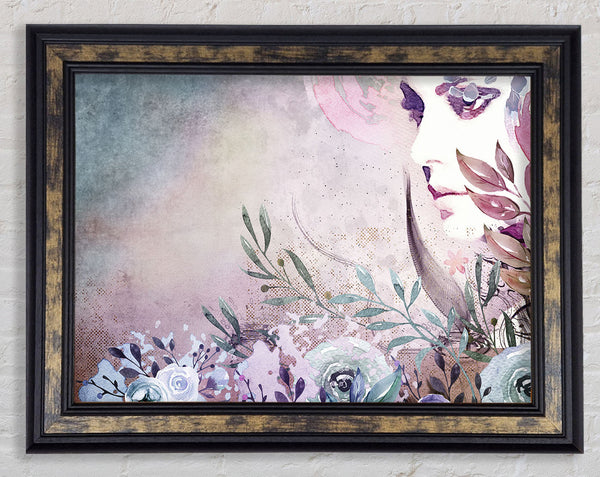 Floral Watercolour Woman Framed Print