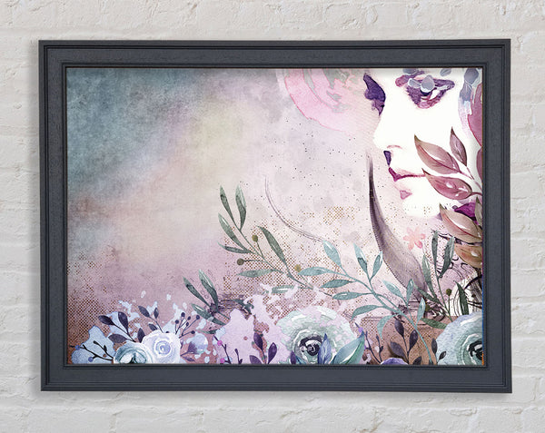 Floral Watercolour Woman Framed Print