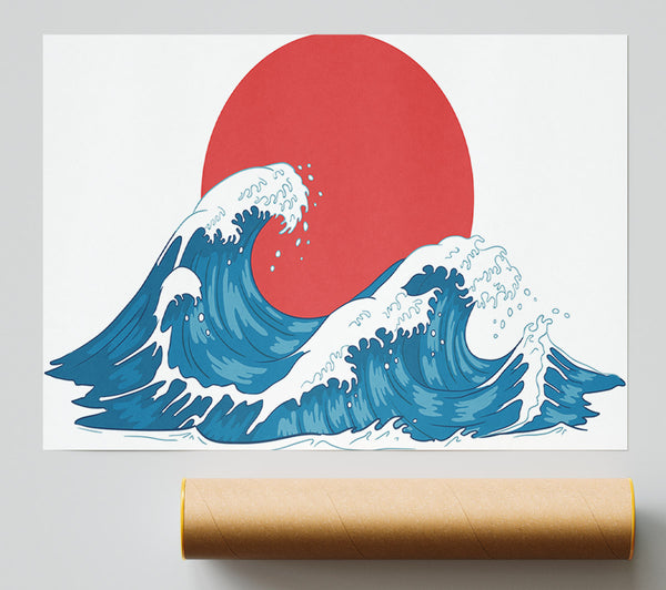 The Waves Under The Sunset Poster