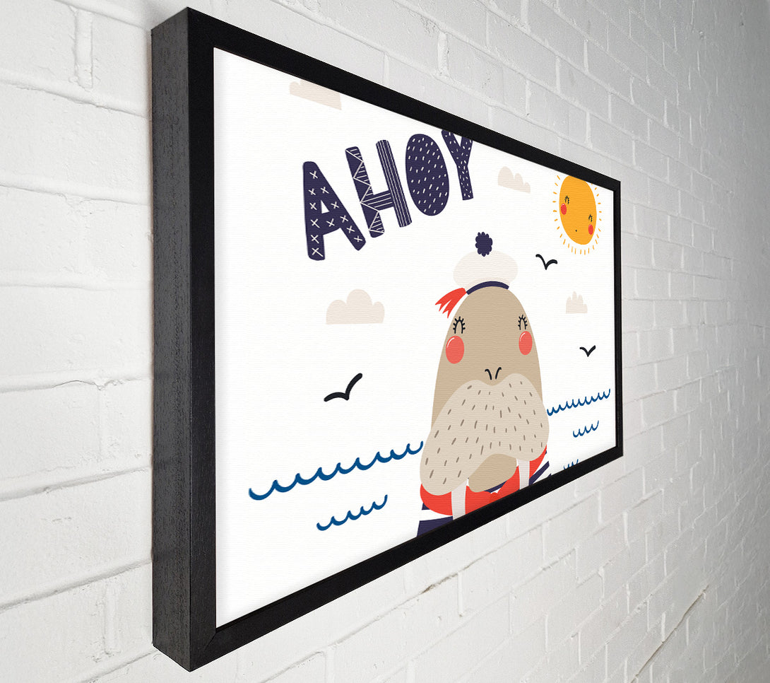  A Canvas Print of Ahoy Walrus Canvas Wall Art