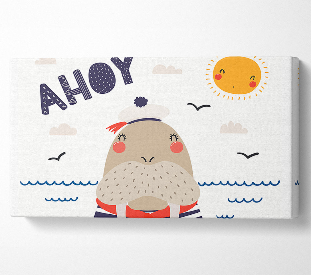  A Canvas Print of Ahoy Walrus Canvas Wall Art