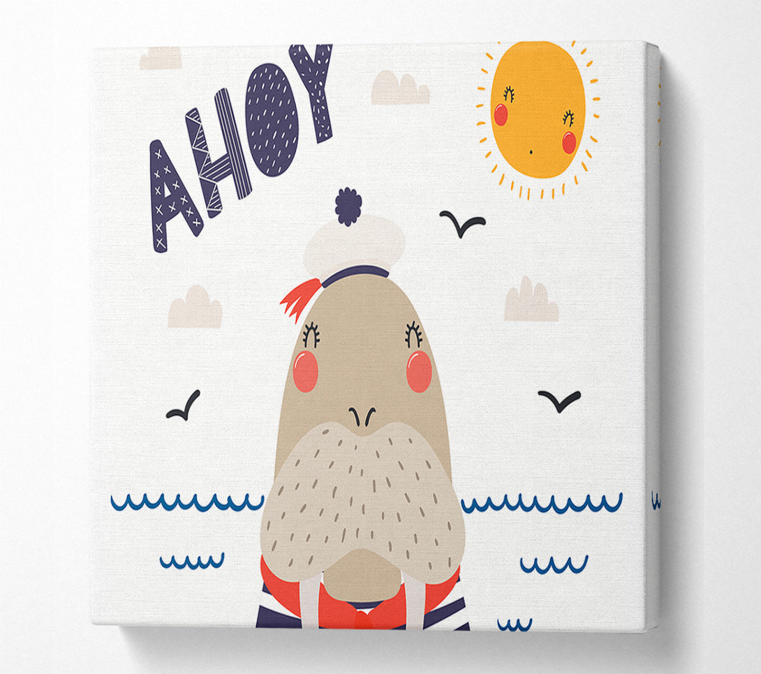  A Canvas Print of Ahoy Walrus Canvas Wall Art