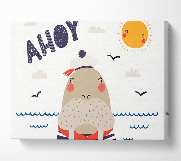 A Canvas Print of Ahoy Walrus Canvas Wall Art