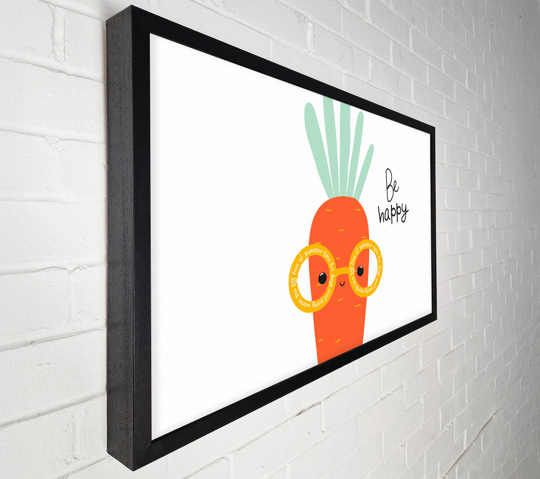  A Canvas Print of Be Happy Carrot Canvas Art