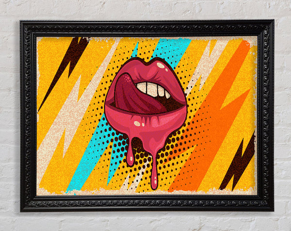 Lips Of Lightning Framed Print