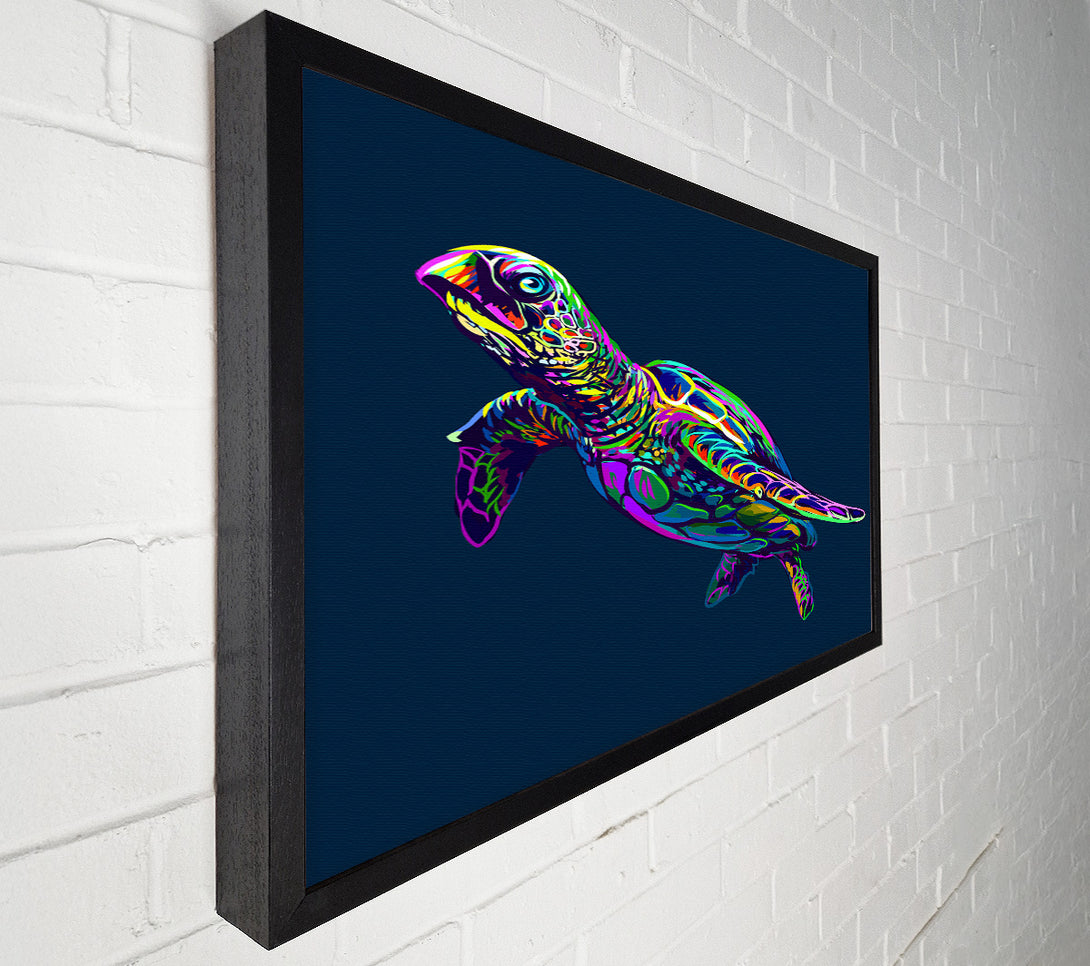  A Canvas Print of The Colourful Turtle Canvas Print