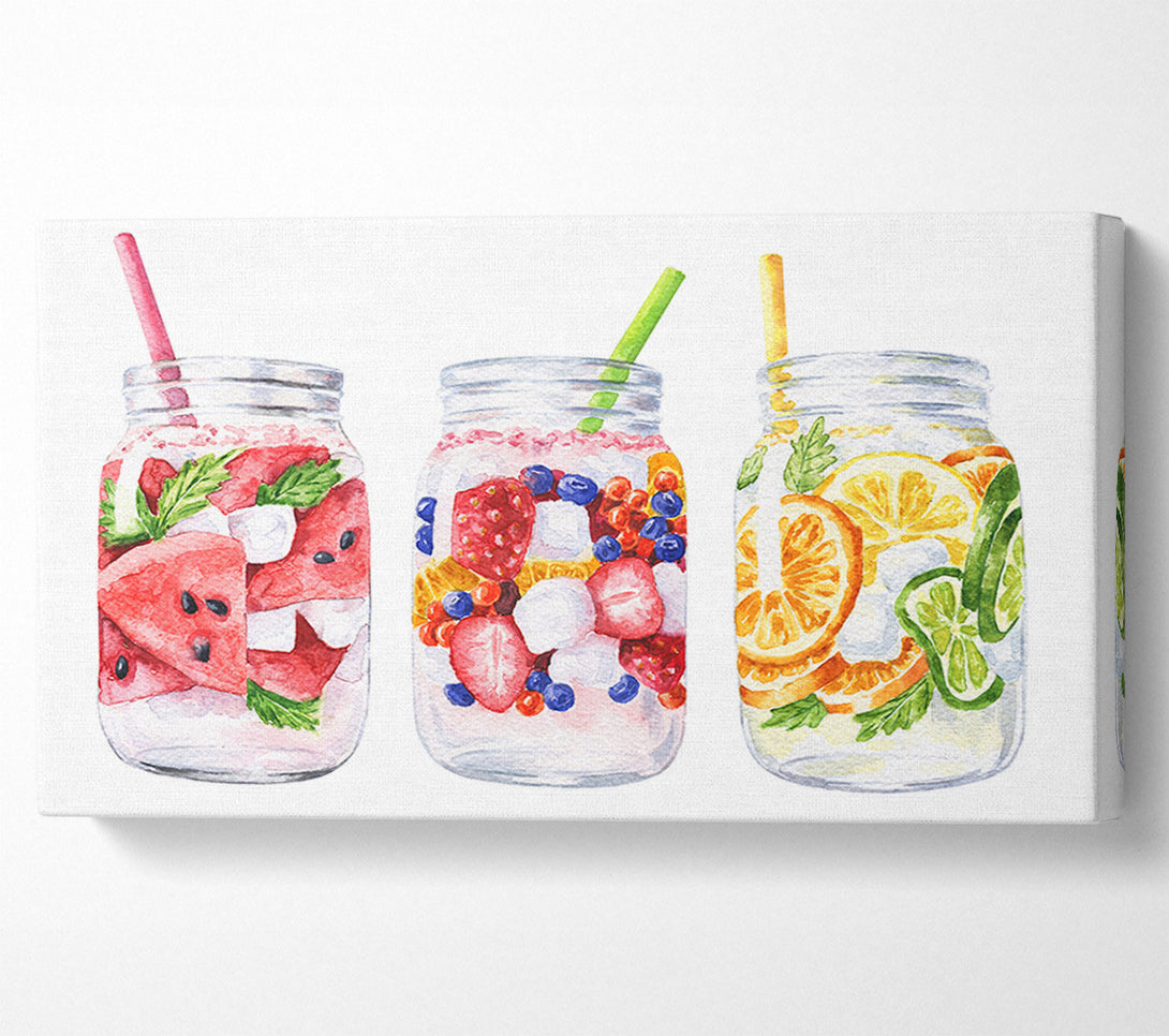  A Canvas Print of A Trio Of Cocktails Canvas Print