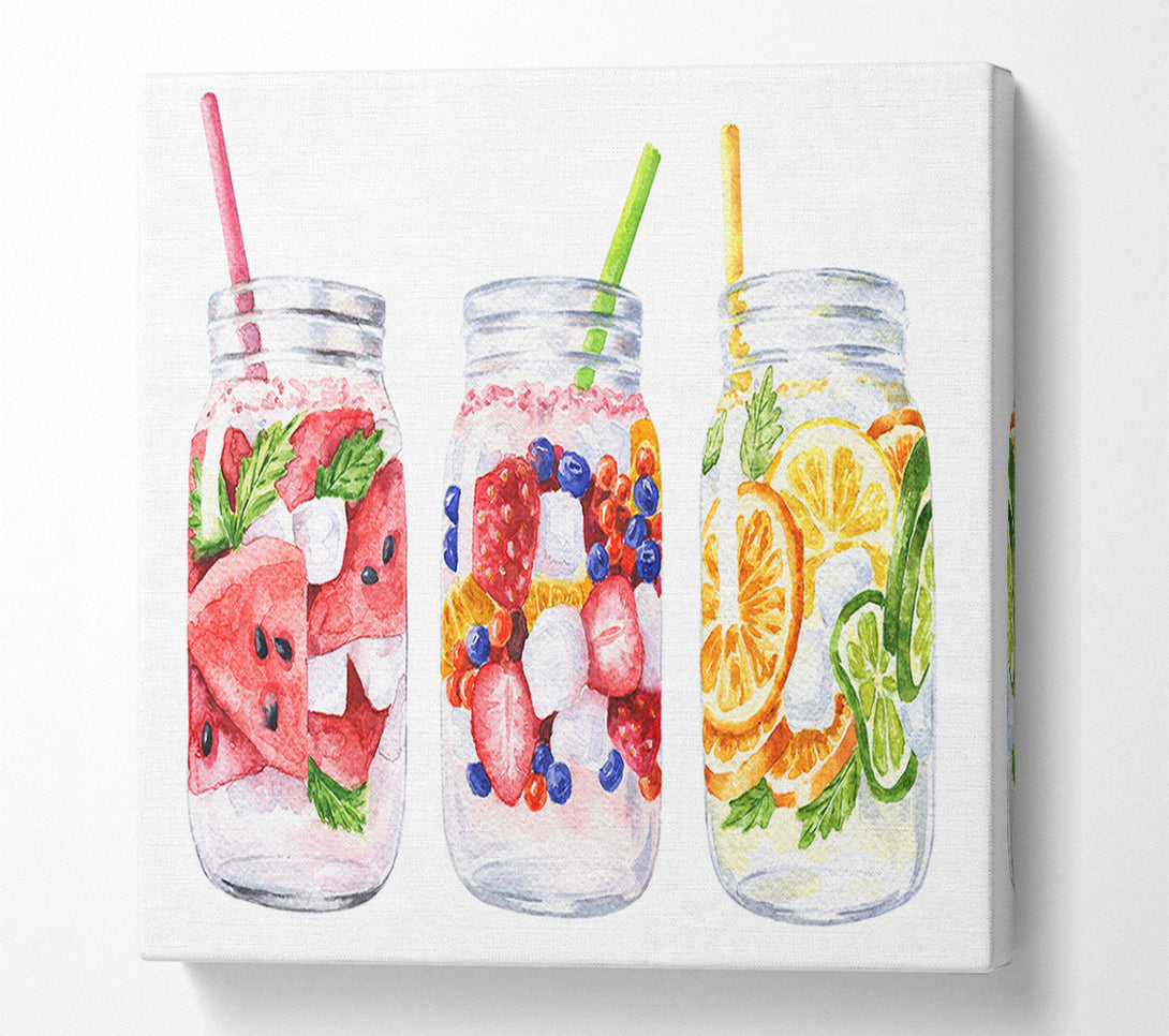  A Canvas Print of A Trio Of Cocktails Canvas Print