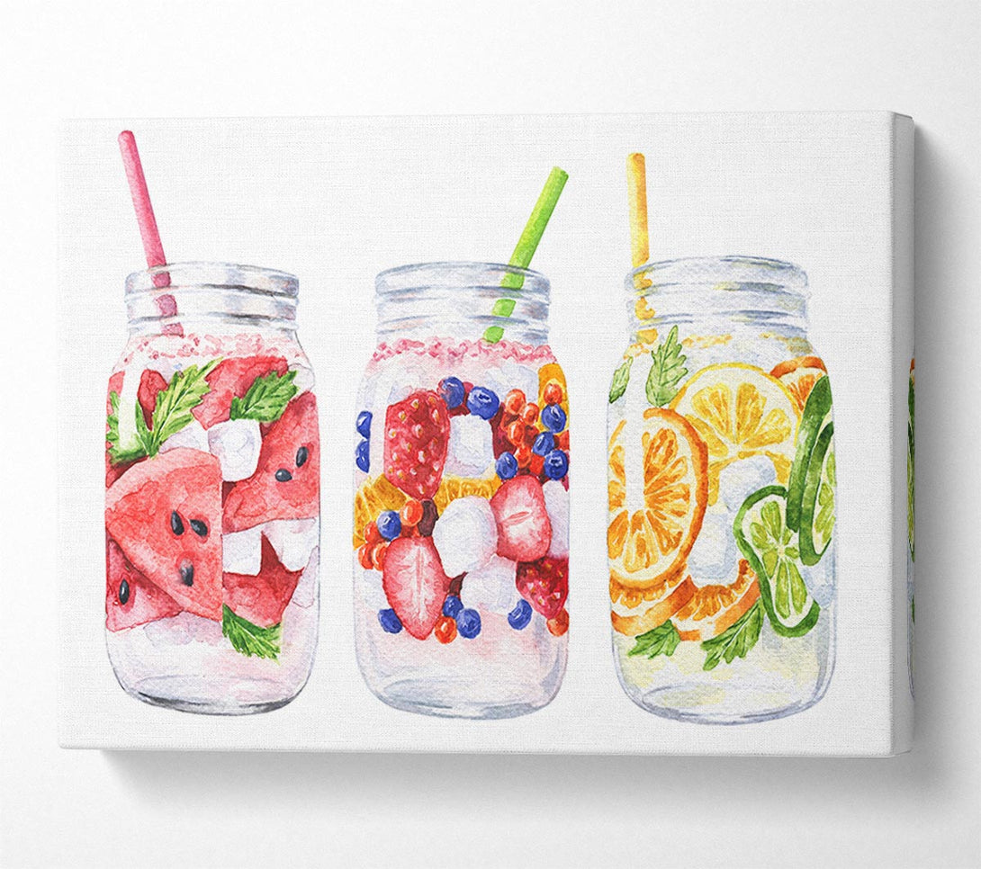  A Canvas Print of A Trio Of Cocktails Canvas Print