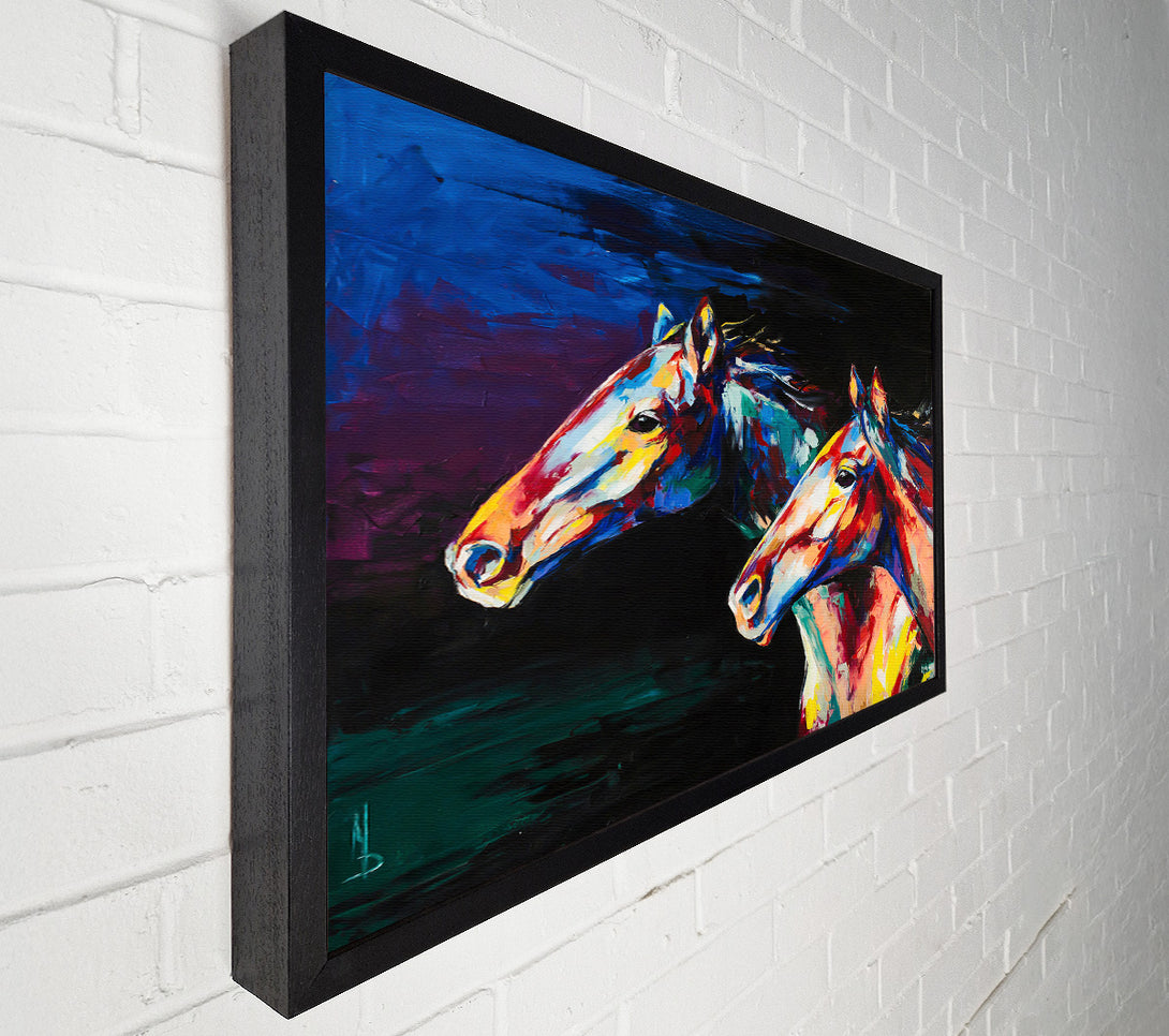 A Canvas Print of Two Running Horses Canvas Art