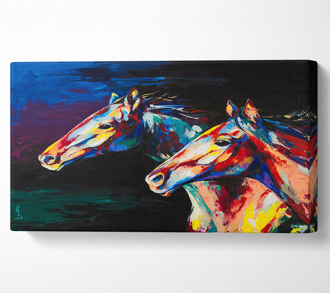  A Canvas Print of Two Running Horses Canvas Art