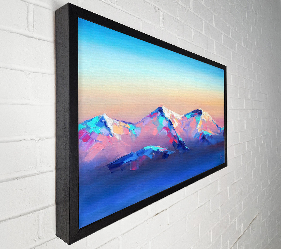  A Canvas Print of Peak Of The Vibrant Mountains Canvas Art