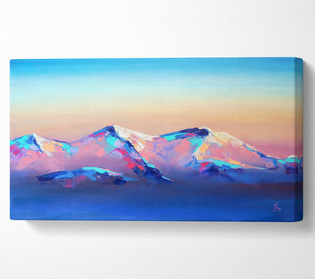  A Canvas Print of Peak Of The Vibrant Mountains Canvas Art
