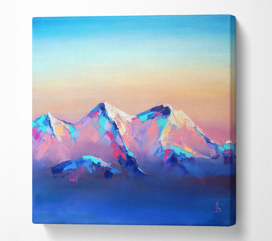  A Canvas Print of Peak Of The Vibrant Mountains Canvas Art