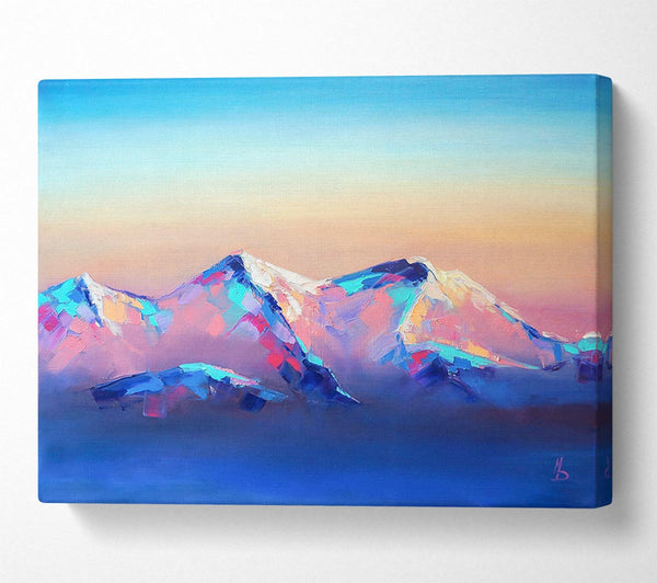  A Canvas Print of Peak Of The Vibrant Mountains Canvas Art