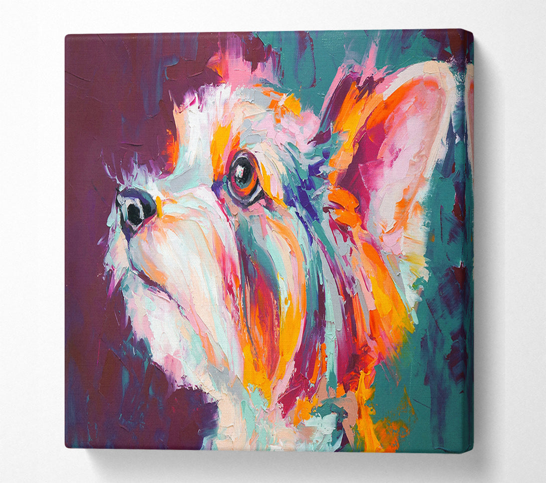  A Canvas Print of Vibrant Yorkshire Terrier Canvas Print