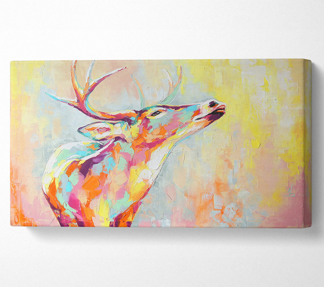  A Canvas Print of The Stag Looking Ahead Canvas Wall Art