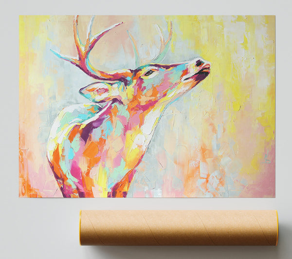 The Stag Looking Ahead Poster