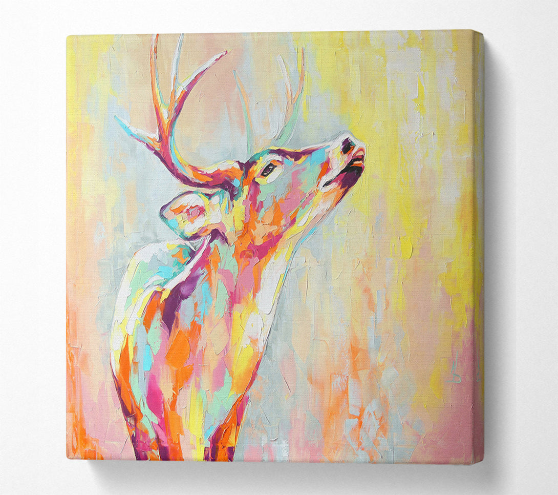  A Canvas Print of The Stag Looking Ahead Canvas Wall Art