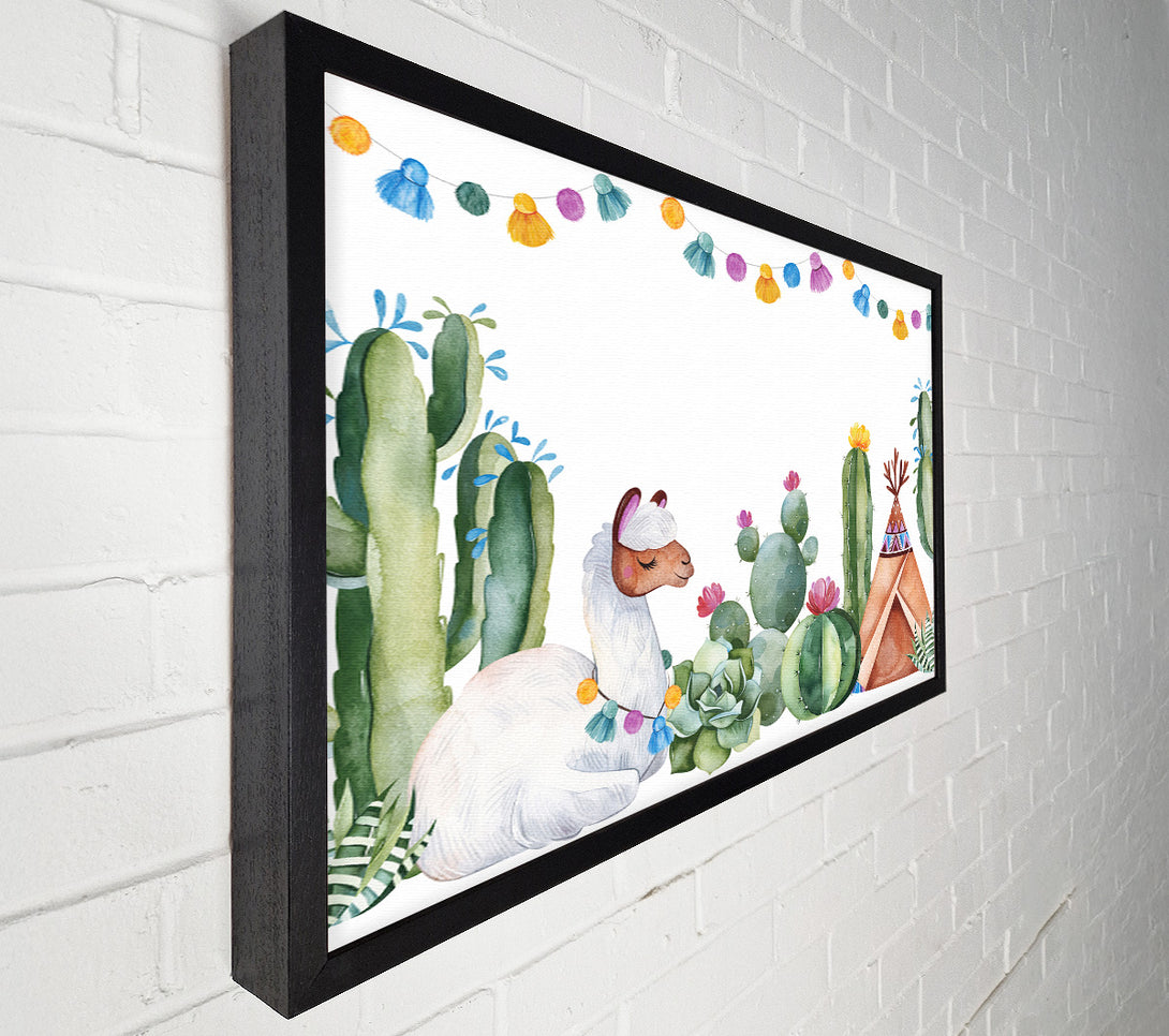  A Canvas Print of Llama Nursery Canvas Print