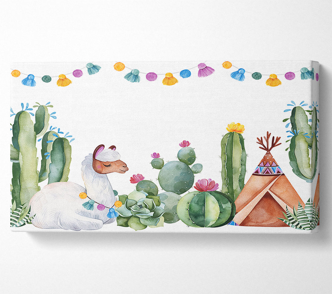  A Canvas Print of Llama Nursery Canvas Print
