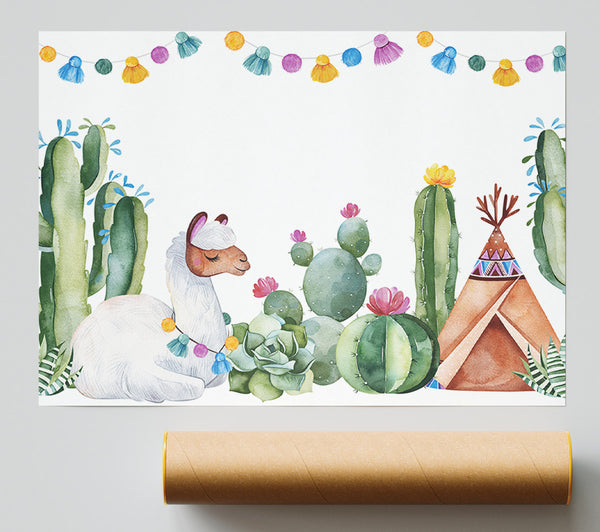 Llama Nursery Print