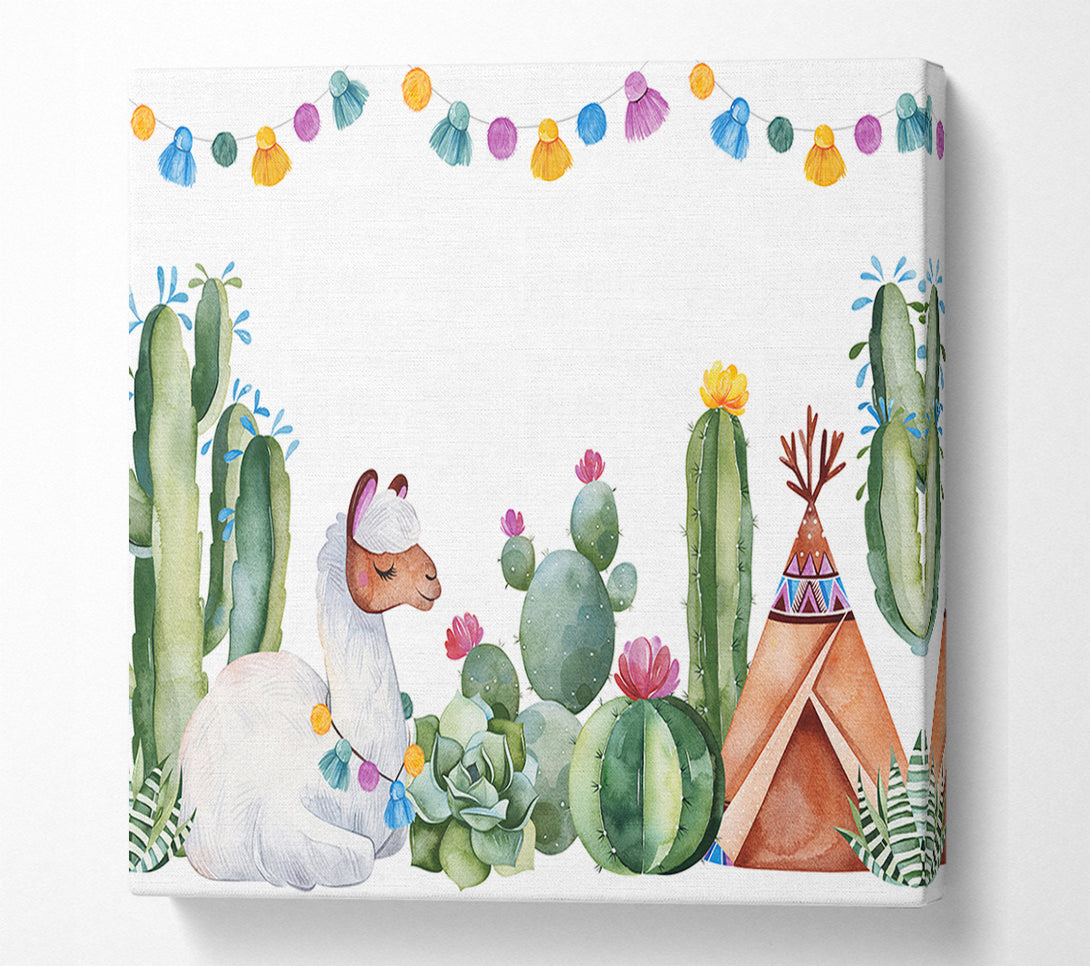  A Canvas Print of Llama Nursery Canvas Print