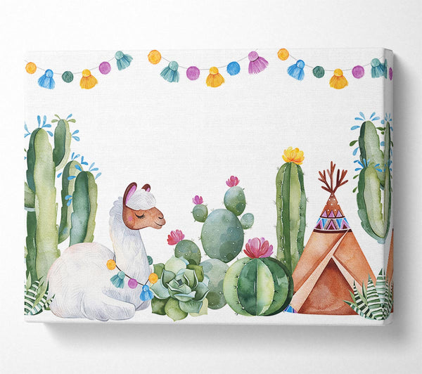  A Canvas Print of Llama Nursery Canvas Print