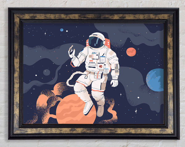 Space Man Of The Universe Framed Print