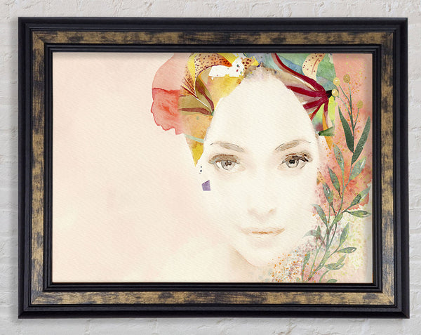 Flowerwoman Framed Print