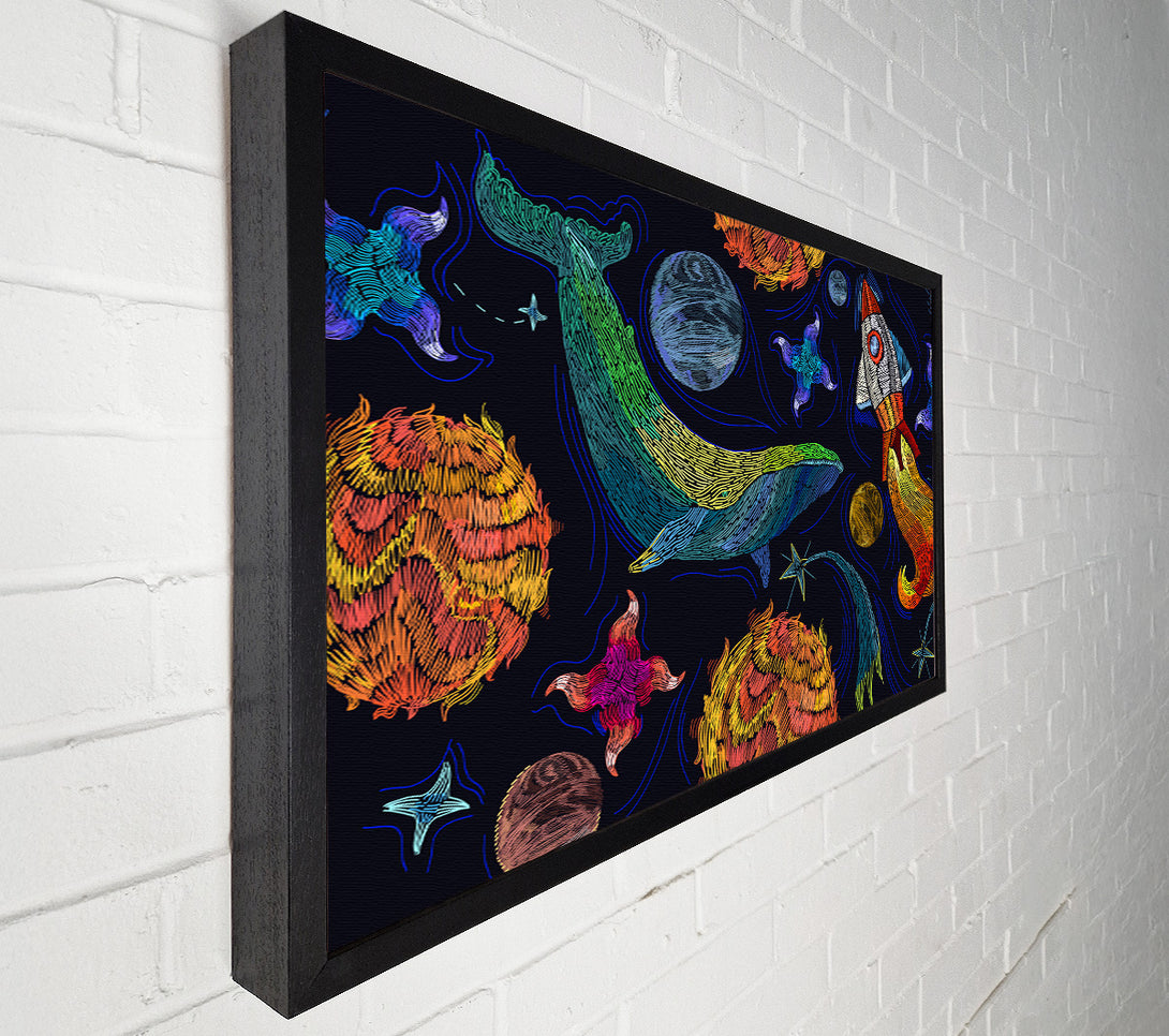  A Canvas Print of Space Whale Canvas Wall Art