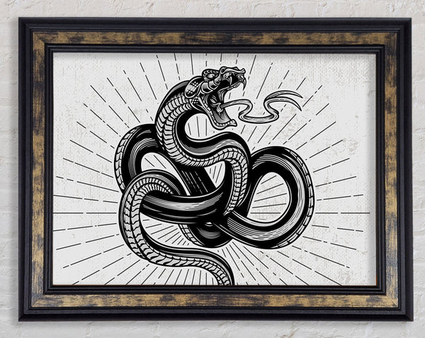 Tattoo Snake Framed Print