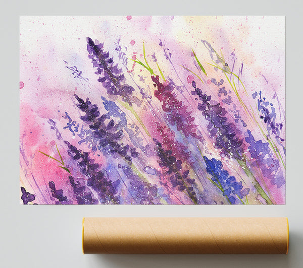 Lavender Colour Splash Print
