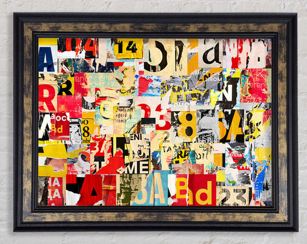 Torn Up Paper Framed Print