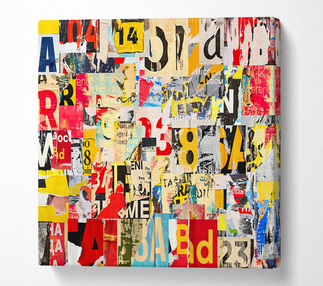  A Canvas Print of Torn Up Paper Canvas Wall Art