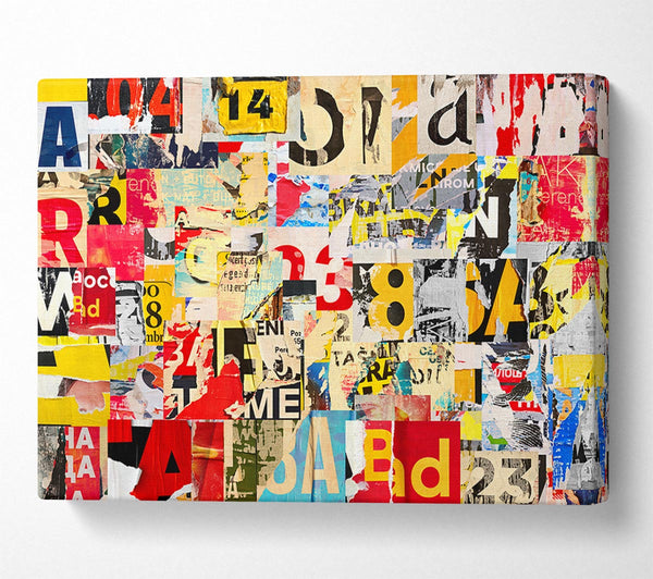  A Canvas Print of Torn Up Paper Canvas Wall Art
