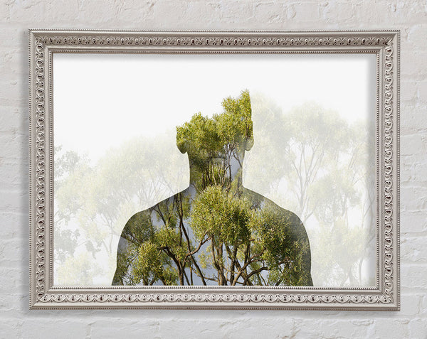 Doube Exposure Man Framed Print