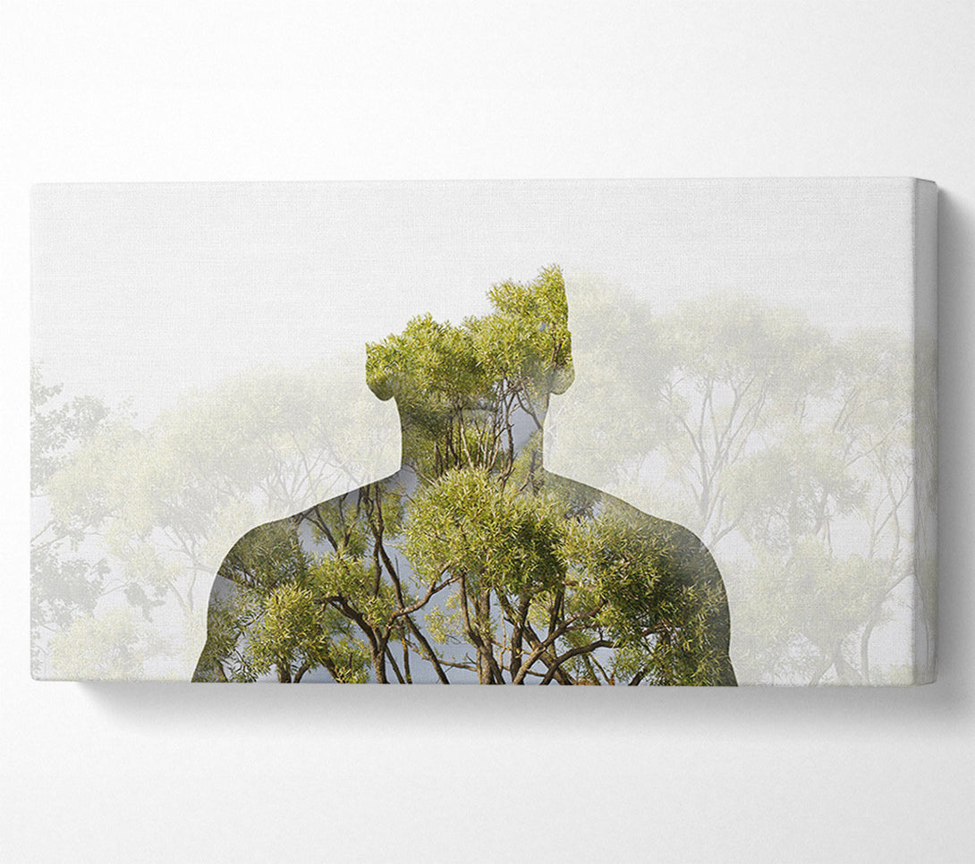  A Canvas Print of Doube Exposure Man Canvas Wall Art