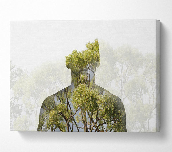  A Canvas Print of Doube Exposure Man Canvas Wall Art