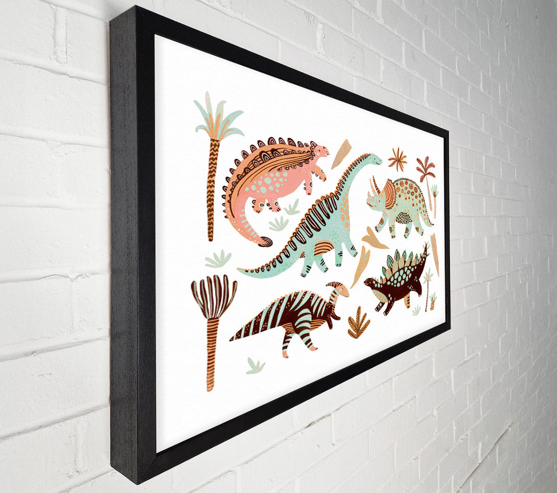  A Canvas Print of The Dinosaur Gathering Canvas Wall Art