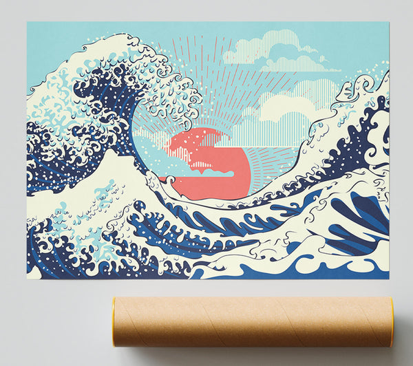 Waves Under The Sun Giclee Print