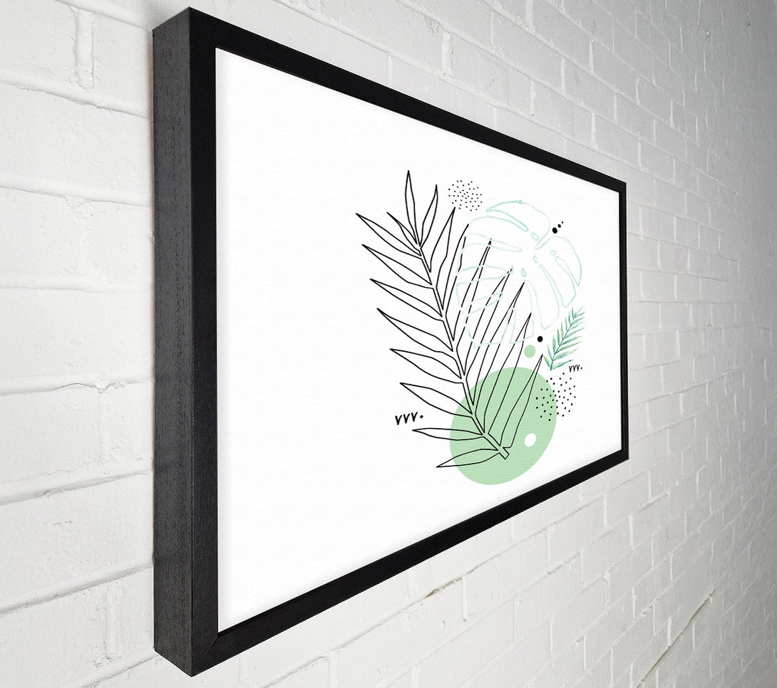  A Canvas Print of Fern Line Drawing Canvas Print