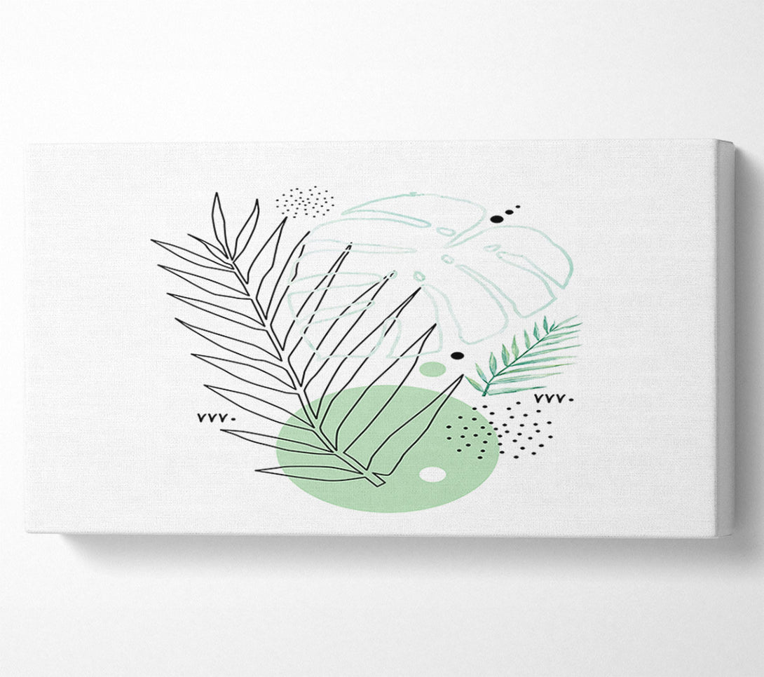  A Canvas Print of Fern Line Drawing Canvas Print