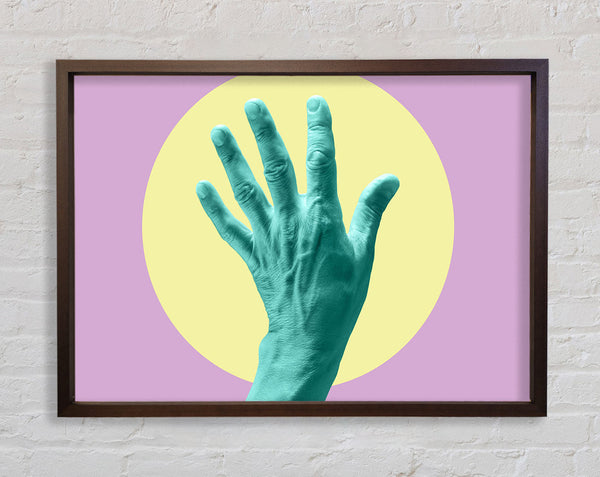 Green Hand Framed Print