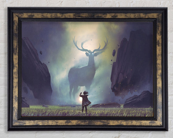 The Giant Stag Framed Print