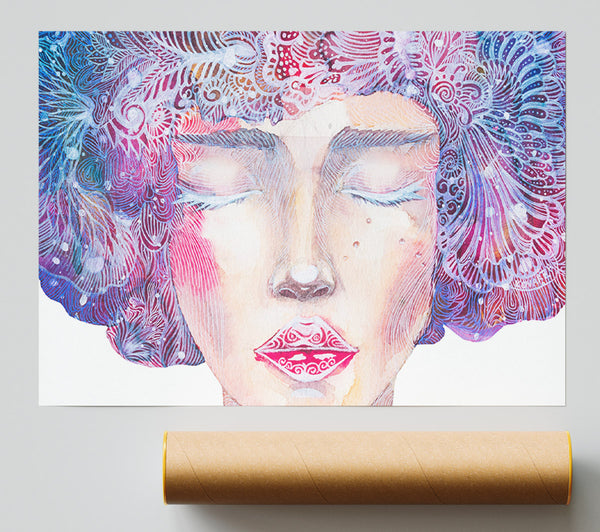 The Pretty Watercolour Face Giclee Print