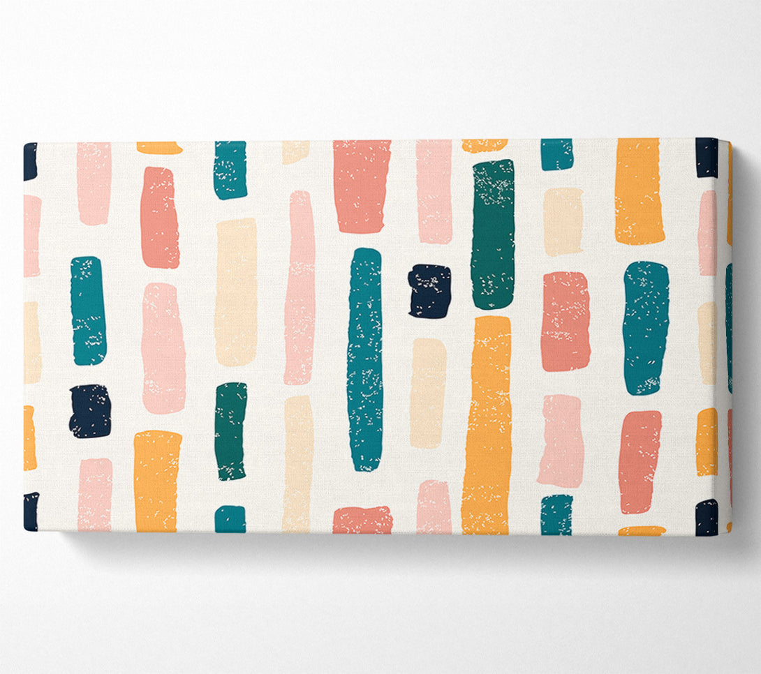  A Canvas Print of Lines Of Pastel Canvas Wall Art
